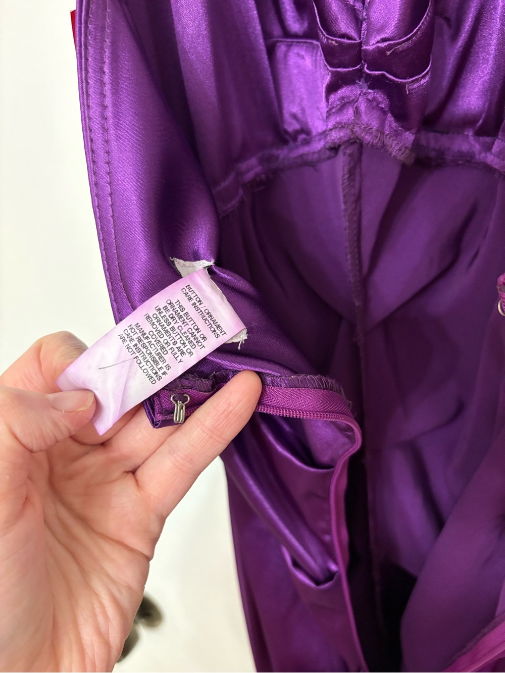 Vintage Caché Y2K Purple Liquid Satin Halter Gown Whimsigoth Formal Dress 4 - Picture 11 of 11